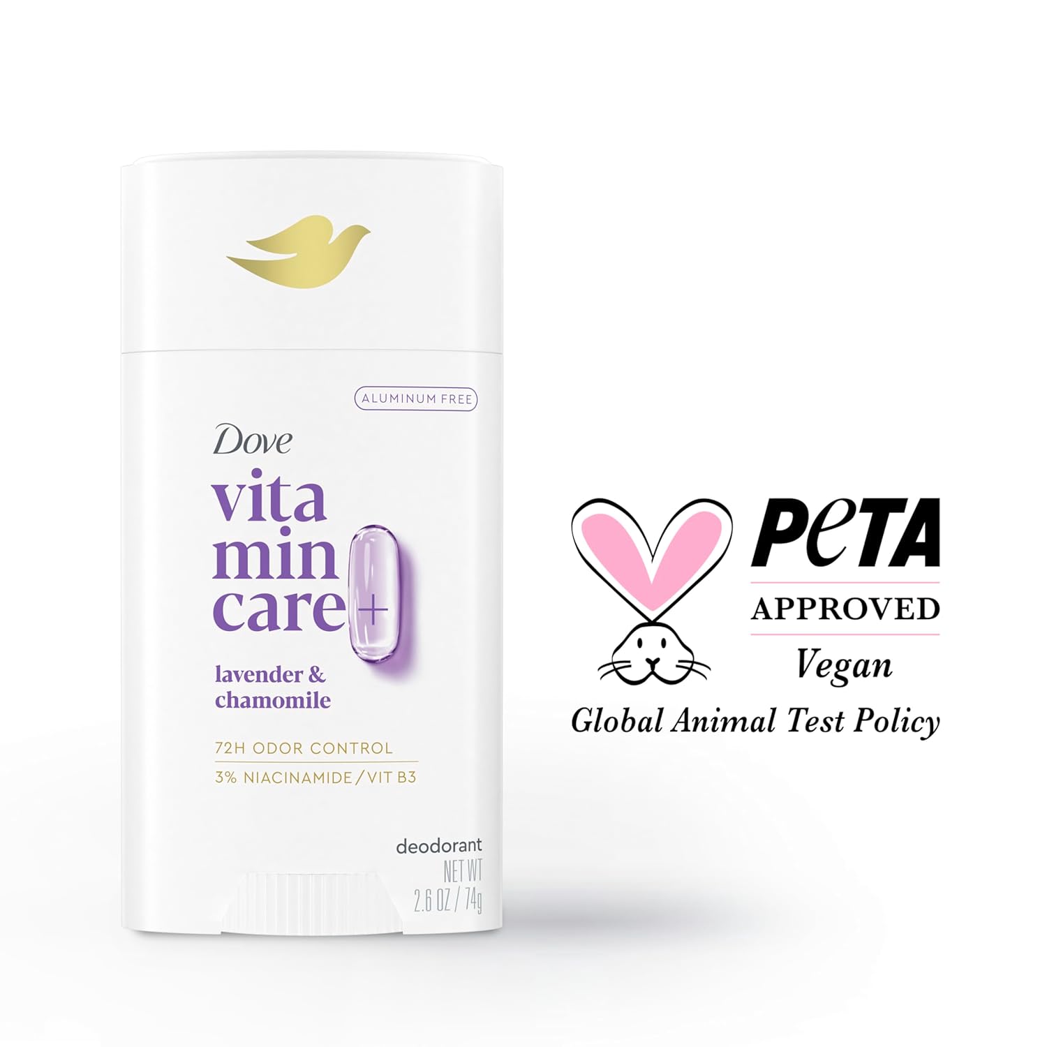 Dove Vitamincare+ Aluminum Free Deodorant Stick Cucumber & Melon For 72H Odor Protection Breathable Deodorant For Women 2.6 Oz : Beauty & Personal Care