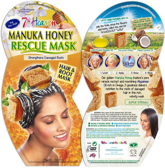 7Th Heaven Hair Therapy Bundle – Coconut, Manuka Honey & Argan Oil Hair Masks– Boosts Volume, Strengthens Damaged Roots & Adds Glosst Shine – Cruelty-Free Hair Care Set