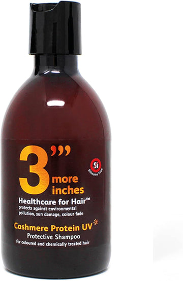 3'''More Inches Cashmere Protein Uv Protective Shampoo 250Ml - Restoring & Strengthening Shampoo - Uv Hair Protection & Pollution Damage - Silicone Free - Hair Care By Michael Van Clarke