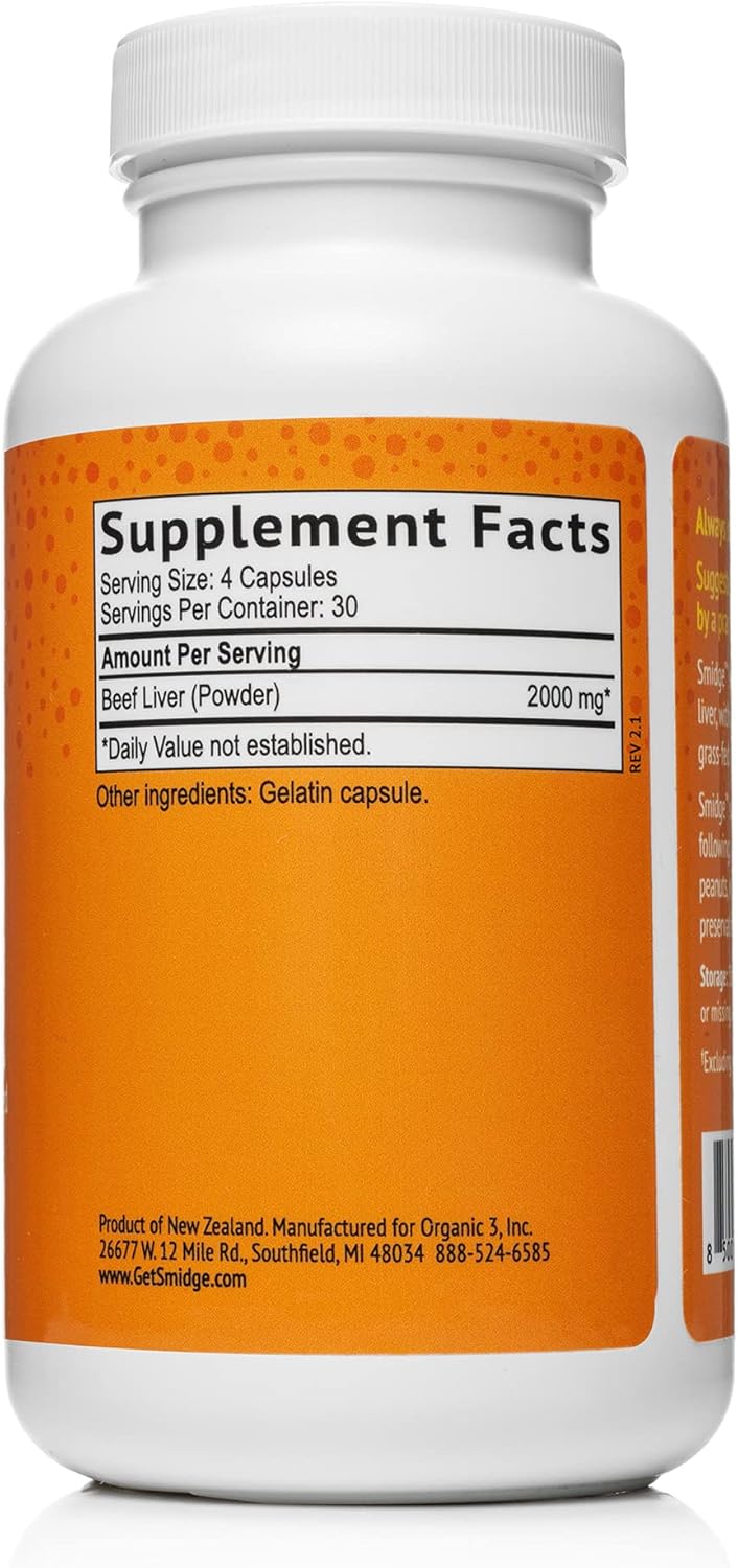 Smidge Beef Liver Capsules : Health & Household