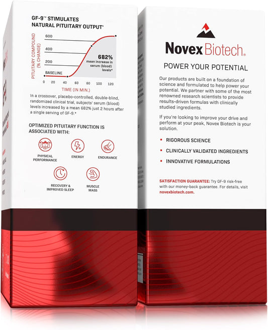 Novex Biotech Gf-9  Hgh Boosting Supplement For Men - Workout Supplement For Men  Boost Growth Hormone Naturally, 120 Capsules (30-Day Supply)