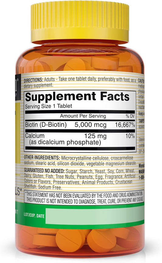 Mason Biotin 5000Mcg 60 Per Bottle