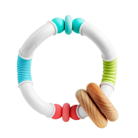 Munchkin® Sili Twisty⢠Bendable Baby Teether Toy, Silicone And Wood, Bpa Free, 3+ Months