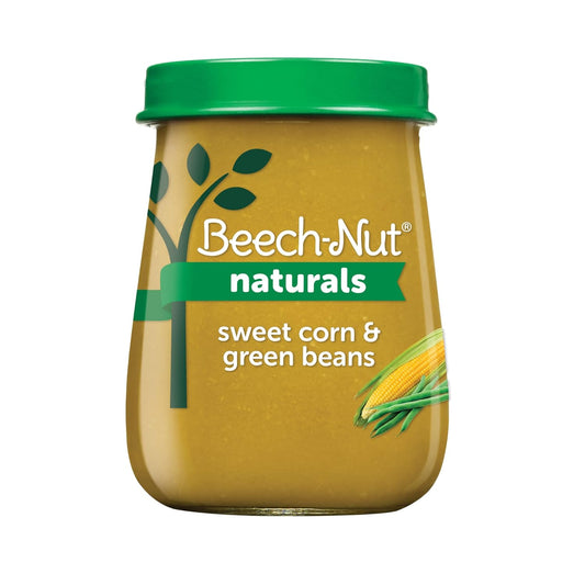 Beech-Nut Naturals Stage 2 Baby Food, Sweet Corn & Green Beans, 4 oz Jar : Baby