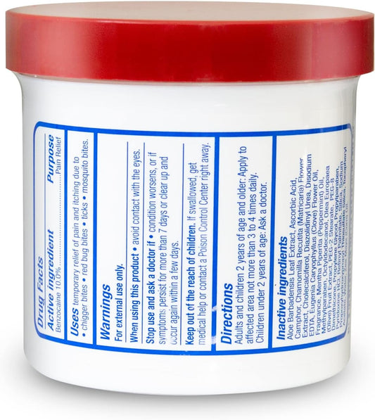 2X Power First Aid Medicated Ointment For Chiggers, Mosquito Bites, Ticks And Bug Bite Relief With Aloe Vera & Chamomile, 6 Oz