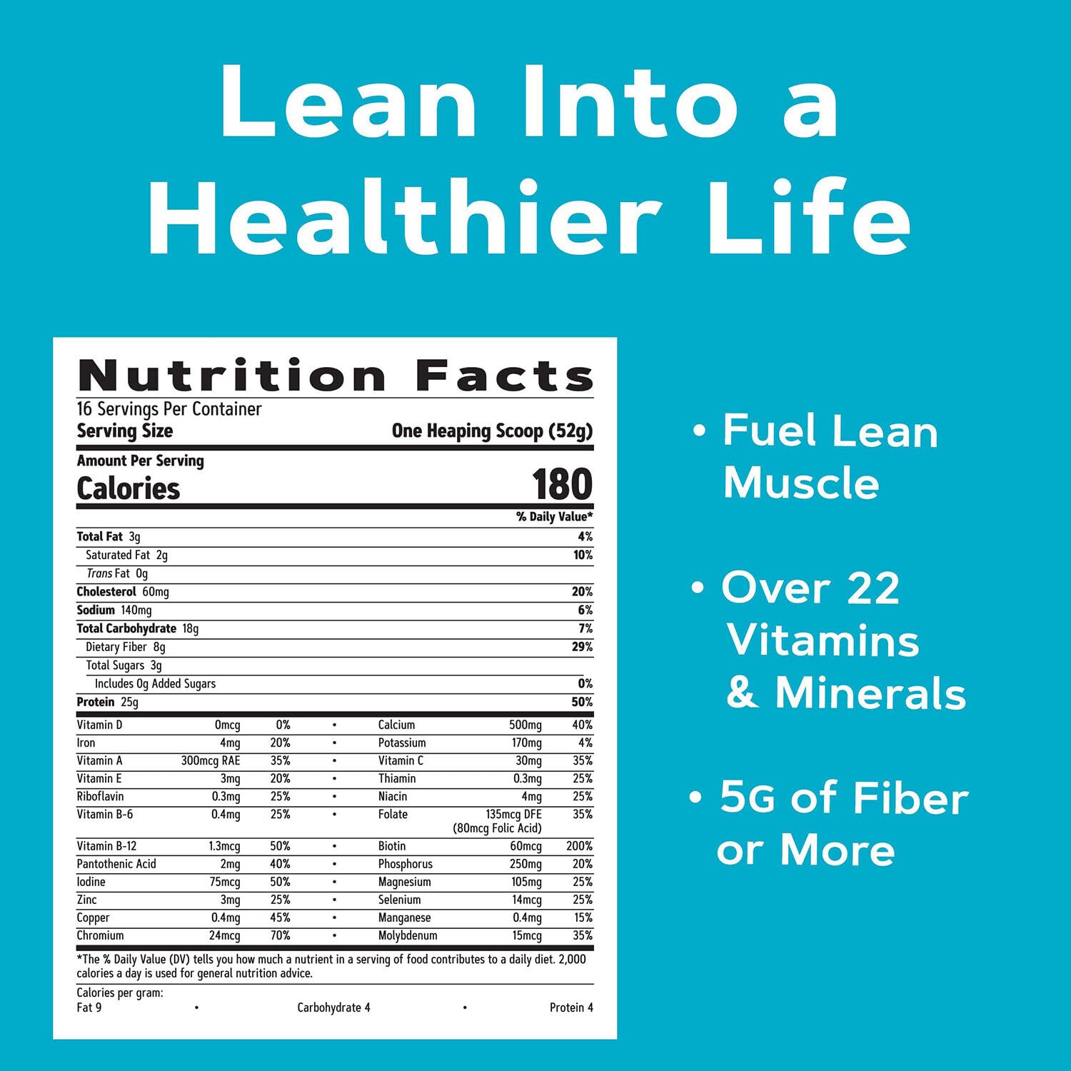Gnc Lean Shake 25 Meal Replacement Powder, Weight Management, With 25G Protein And High Fiber, Keto, Mixed Berry, 16 Servings : Health & Household