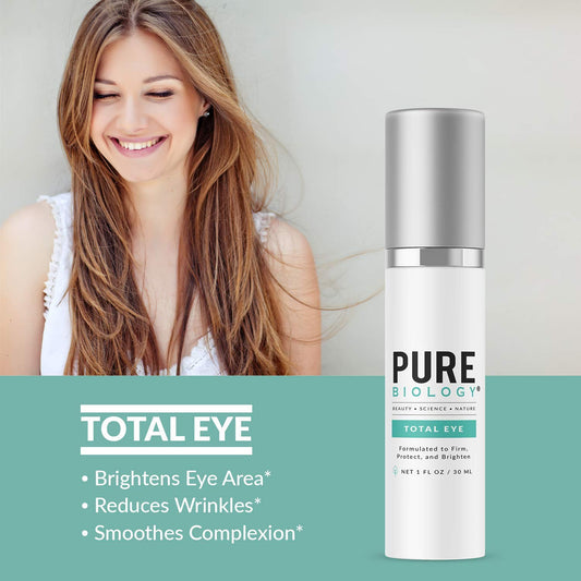 Premium Total Under Eye Cream for Wrinkles - Moisturizing Caffeine Eye Cream Anti Aging Serum and Avocado Eye Wrinkle Cream with Hyaluronic Acid Vitamin C and E | Hydrating Eye Cream for Men and Women
