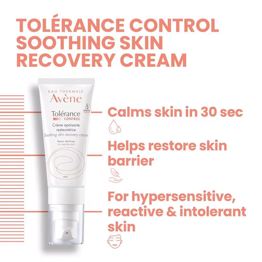 AvĆØne Tolerance Control Soothing Skin Recovery Cream, For Hypersensitive Dry Skin, Restores Skin Barrier, Calms Sensations Of Skin Discomfort, Sterile Pump, Face Moisturizer, Fragrance-Free 1.3 Fl Oz