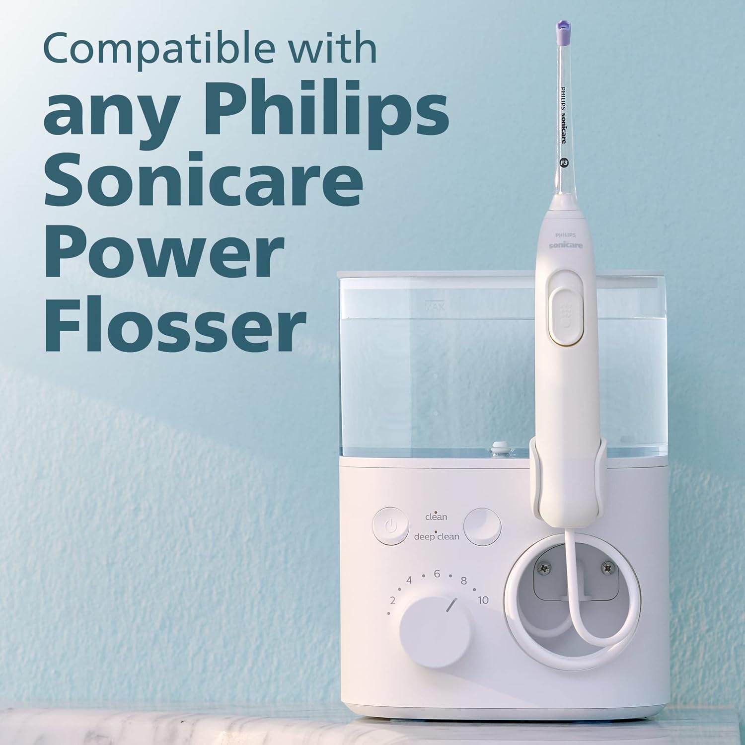 Philips Sonicare Power Flosser Standard Tips (F1), 2Pk, White Hx3042/00 : Health & Household