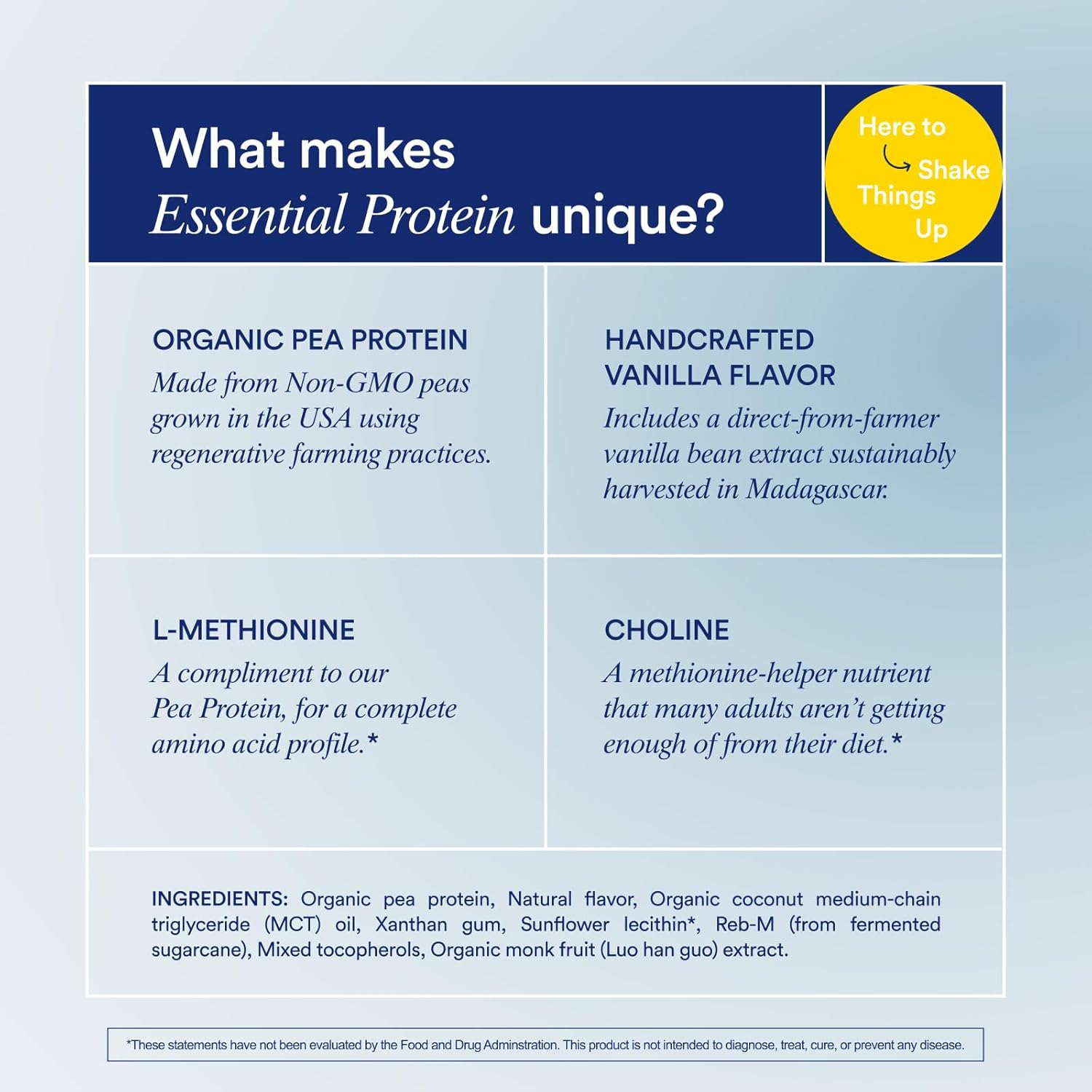 Ritual 50+ Vegan Protein Powder with BCAA: 20g Organic Pea Protein from Regenerative Farms in USA, Plant Based, Hand-Crafted Vanilla, 3rd Party Tested, Gluten-Free, Dairy-Free, Non-GMO, 1 Lbs : Health & Household