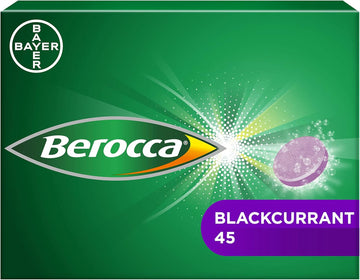 Berocca Vitamin C Effervescent Tablets - Including B Vitamins, Magnesium, Calcium & Zinc - Support Energy Release & Immune System - 45 Tablets - Blackcurrant Flavour