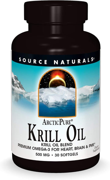 Source Naturals ArcticPure Krill Oil 500 mcg Premium Omega-3 for Heart