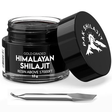 Pure Himalayan Shilajit Resin 45 Days Sun Dried & Gold Graded Shilajit Above 17000Ft 15Gram Purified & Organic, 85 Plus Natural Essential Minerals, Rich In Fulvic Acid And Humic Acid