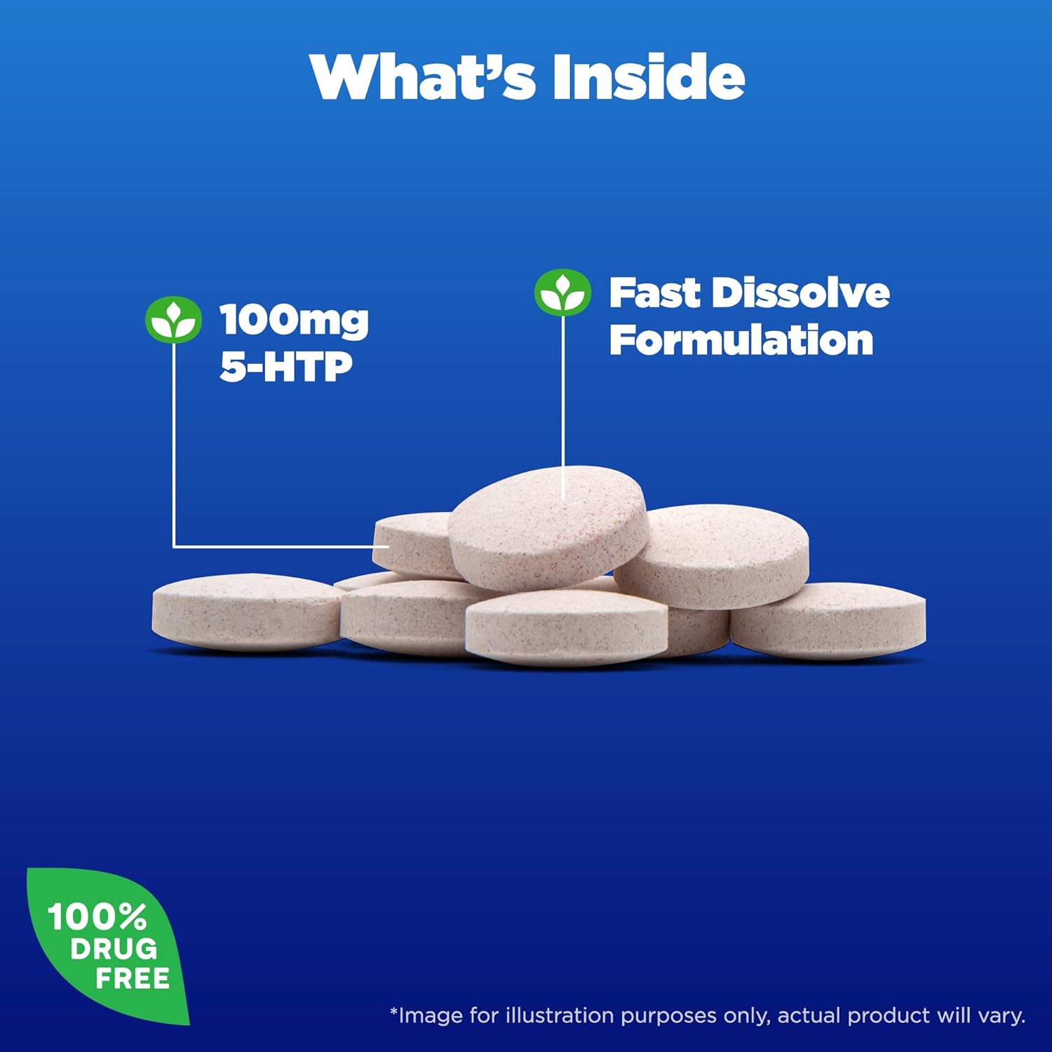 Natrol 5-HTP 100mg, Drug-Free Dietary Supplement Helps Support Balanced Mood, 30 Mixed Berry-Flavored Fast Dissolve Tablets, 15-30 Day Supply : Health & Household