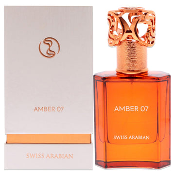 Swiss Arabian Amber 07 - Luxury Products From Dubai - Long Lasting, Addictive Personal Edp Spray Fragrance - Seductive Signature Aroma - 1.7 Oz