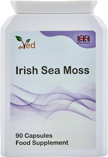 Ved Organic Irish Sea Moss (Chrondrus Crispus) 1200 Mg 90 Vegan Capsules (45 Days Supply)