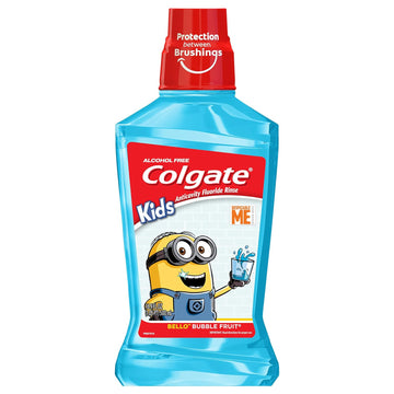 Colgate Kids Mouthwash, Minions, Bubble Fruit Flavor, Anticavity Fluoride Mouthwash, 16.9 Ounce