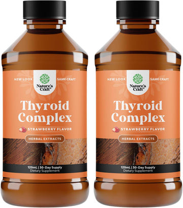 High Absorption Thyroid Support Supplement - Vegan Liquid Iodine Supplements For Thyroid Support For Women And Men With Myo-Inositol Selenium And Stinging Nettle For Enhanced Energy And Focus 2 Pack