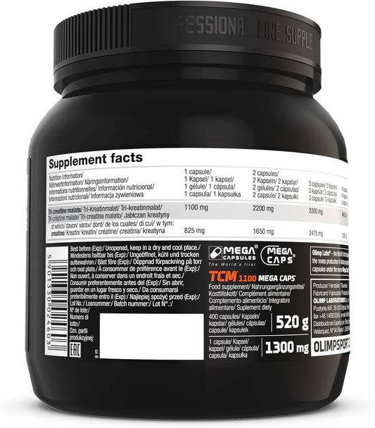 Olimp Sport Nutrition Olimp Tcm Capsules, 1100 Mg, Pack Of 400 Mega Capsules