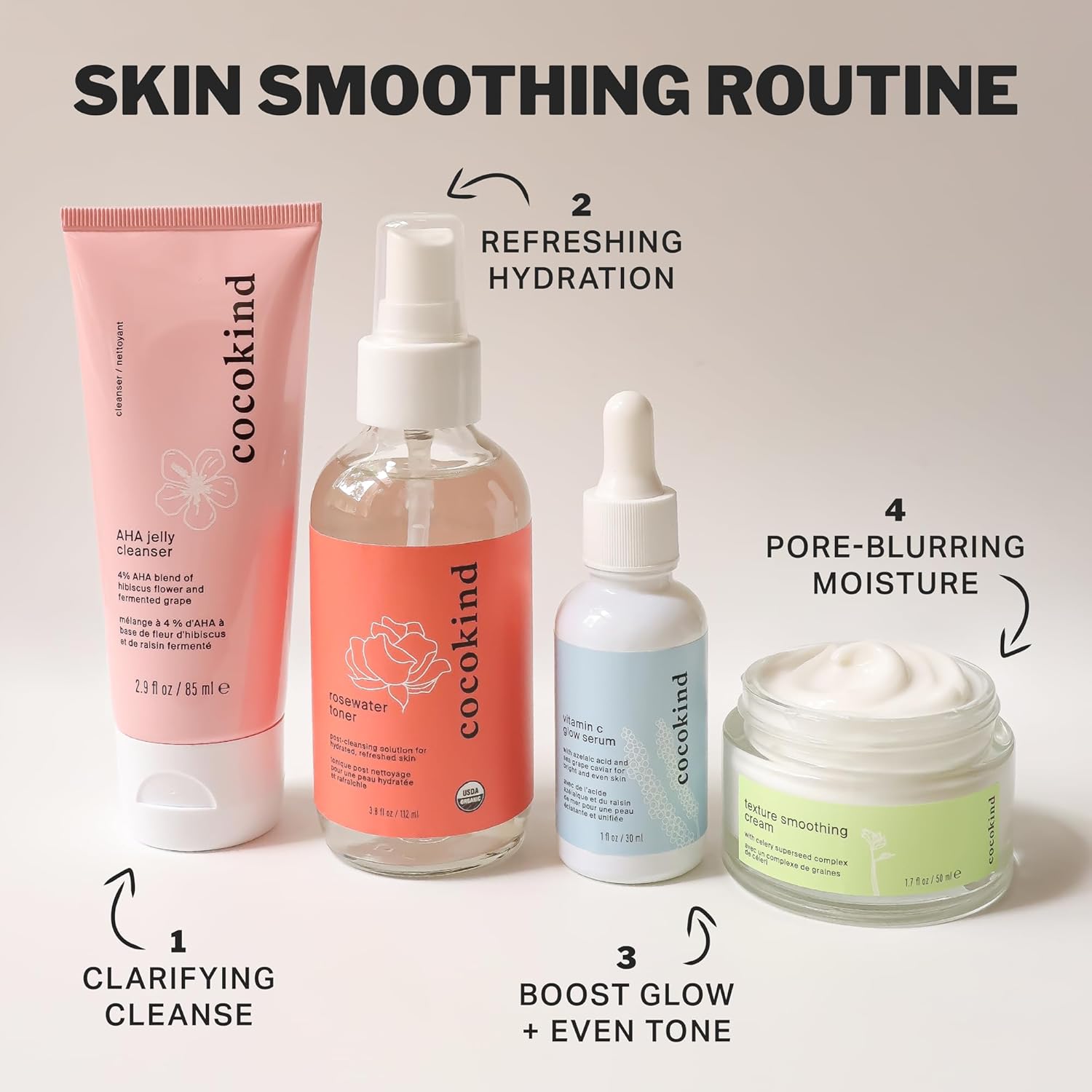 Rosewater Facial Toner By Cocokind, Multipurpose Spray To Set Makeup, Double Cleanse, And Balance Skins Ph, Made With Rose Hydrosol, 4 Fl Oz : Beauty & Personal Care