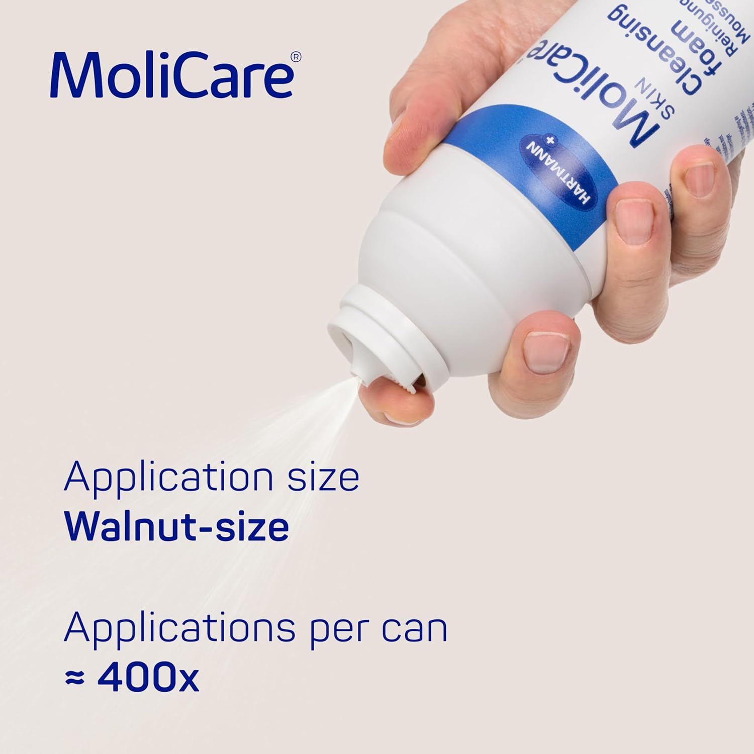 MoliCare® Skin Cleansing Foam – Quick & Gentle No-Rinse Genital & Perineal Cleansing for incontinence stressed skin | pH Balanced, Odour Neutralising, Waterless Hygiene | 400ml : Amazon.co.uk: Health & Personal Care