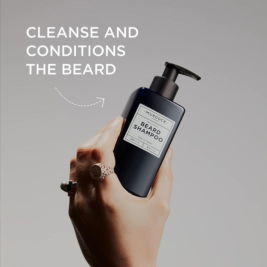 Murdock London Beard Shampoo For Men – Sulphate-Free, Ph-Balanced Natural Beard Wash For Softening, Beard-Druff Prevention & Skin Comfort – Barber-Approved, Natural Oils For Hydration (8.5 Fl. Oz.)