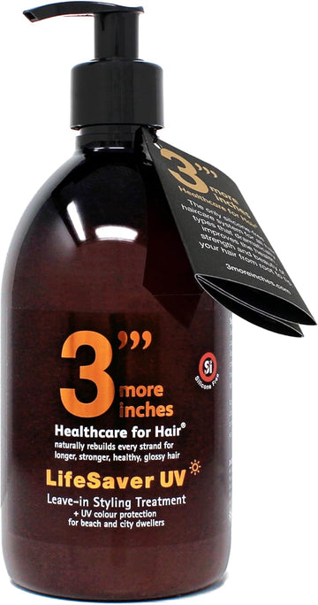 3'''More Inches Lifesaver Uv Leave In Styling Treatment 500Ml - 3 In 1 - Hair Moisturiser, Uv Hair Protection & Styling Treatment - For Thicker, Smoother, Softer And Stronger Hair