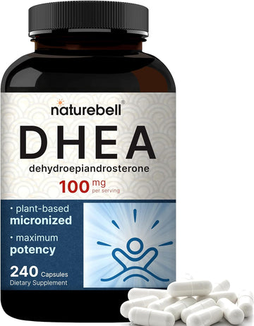 Naturebell Dhea 100Mg, 240 Capsules | Extra Strength, Micronized Grade For Better Absorption, Supports Energy Level, Metabolism And Healthy Aging For Men And Women, No Gmos And Made In U.S.A