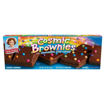 Little Debbie, Cosmic Brownies Boxes 96 Individually Wrapped Brownies, Rich Chocolate With Candy Coating, 1 Count (Pack Of 16)