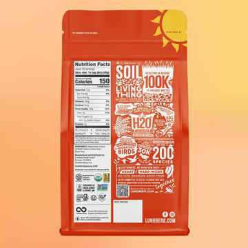 Lundberg Short Grain Brown Rice, Regenerative Organic Certified β Slightly Nutty, Sticky Rice Responsibly Grown In California, 32 Oz
