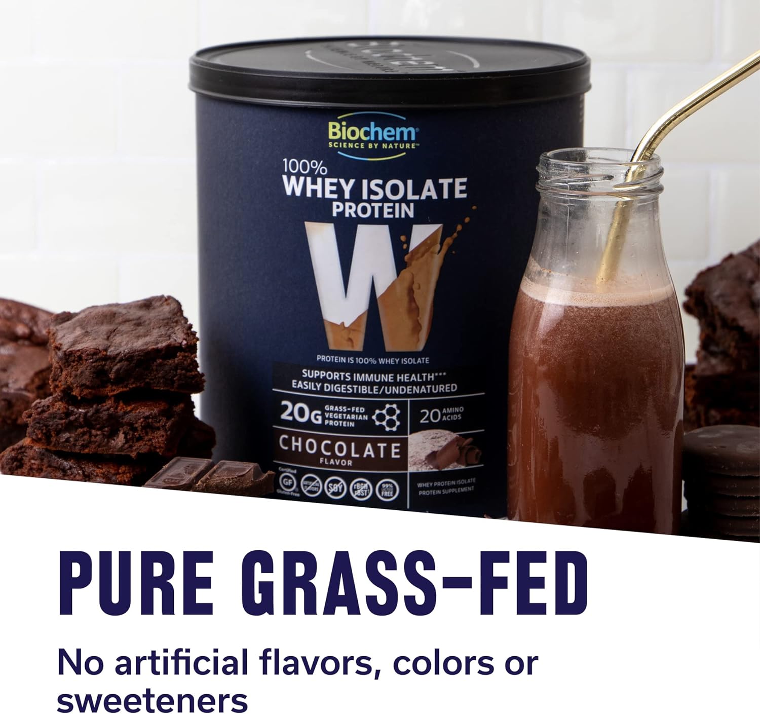 Biochem, Whey Protein Powder, 20g of Protein to Support Muscles and In