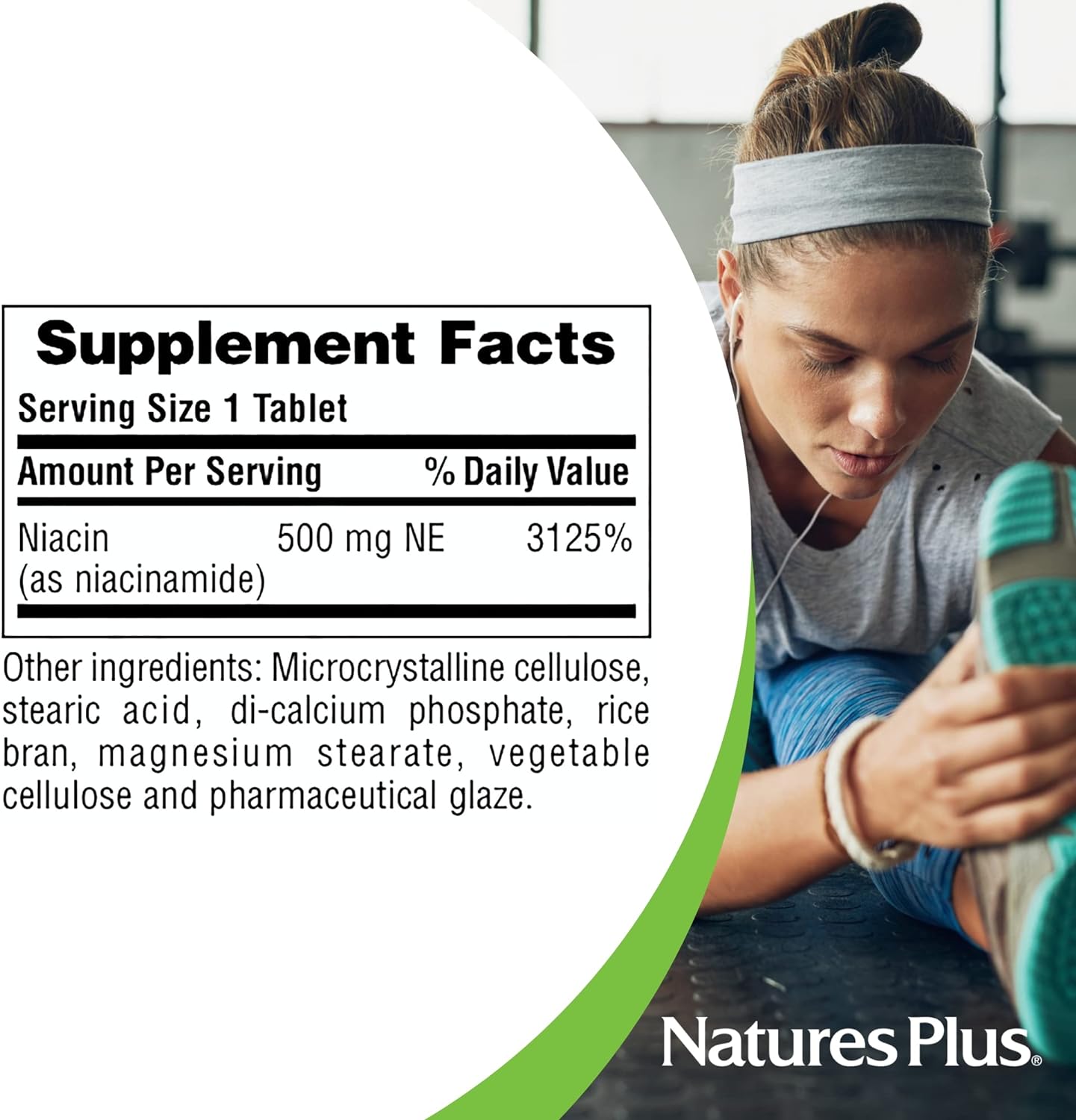 Niacinamide, 500 mg, 90 Tablets, NaturesPlus : Health & Household