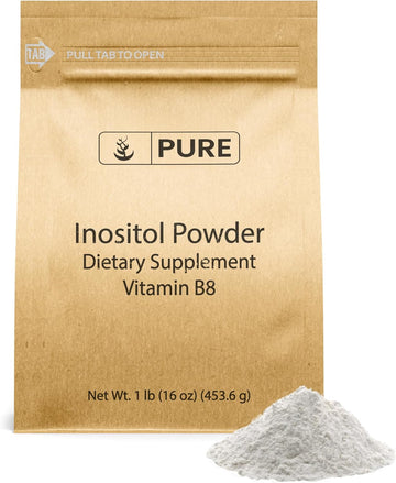 Pure Original Ingredients Inositol (Vitamin B8) Powder (1 Lb) Always Pure, No Fillers Or Additives, Lab Verified (1 Pound Bag)
