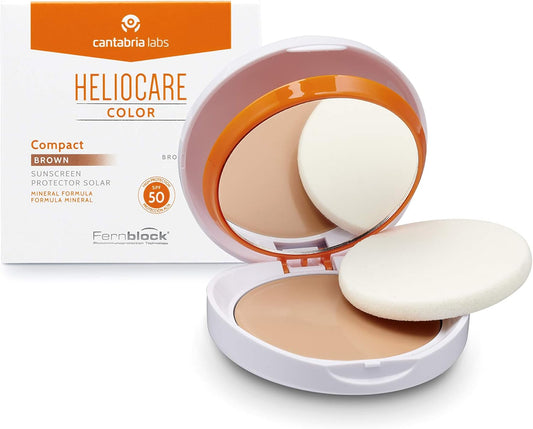 Heliocare Compact Spf 50 Make-Up Finisher, Brown, 1 Count