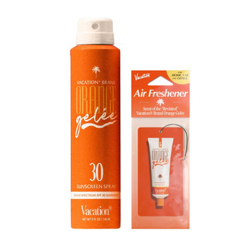 Vacation Orange Gelée Spf 30 Gel & Tube Key Bundle, Hydrating Balm-To-Oil Sunscreen, Mineral-Oil Free, Water-Resistant, Travel Size, 3.12 Oz
