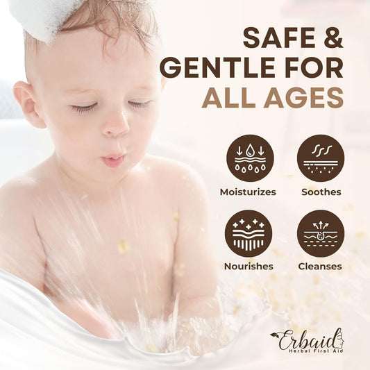 Oatmeal Soap – Natural Oatmeal & Honey Goat Milk Bar – Face & Body Wash For Eczema, Psoriasis, Dry, Itchy, Sensitive Skin Relief – Unscented Soap Great For Kids, Babies – Handcrafted, Made In Usa