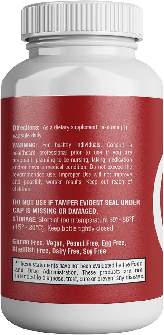 Healthlife Acetyl L-Carnitine 500Mg, 120 Capsules, Non-Gmo, Made In Usa, 4 Month Supply