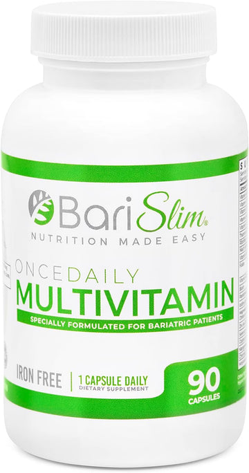 Once Daily Bariatric Multivitamin Capsule - Iron-Free Formula - Bariatric Vitamin And Supplement For Post Bariatric Surgery, Including Gastric Bypass And Gastric Sleeve | 90-Day Supply