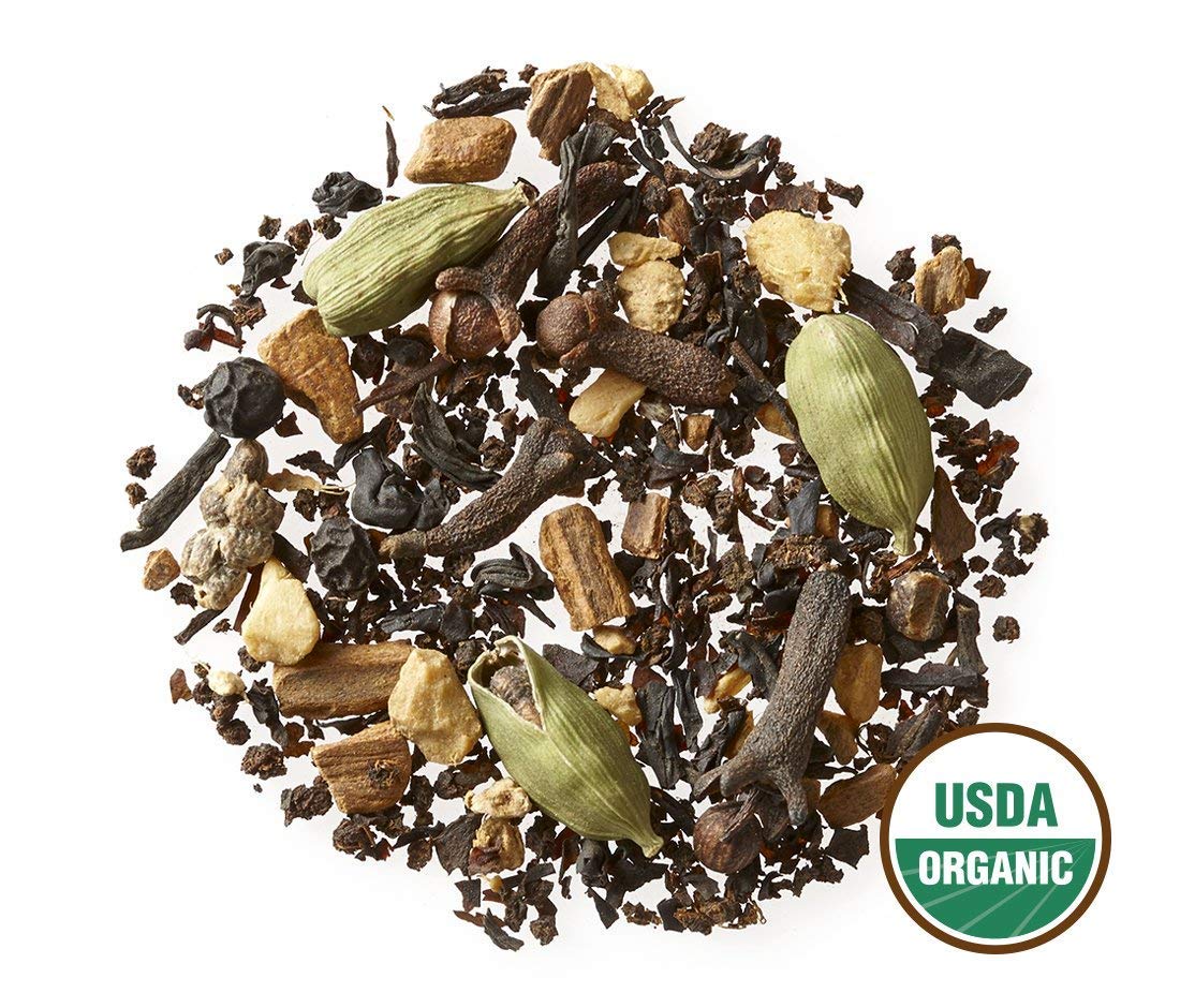 Golden Moon Tea - Tea Gift Set | 100% Usda Organic Loose Tea Sampler Set | Robust Smooth Taste, No Bitterness! 48 Servings In 4 Popular All Natural Flavors | Plus Free Perfect Portion Teaspoon