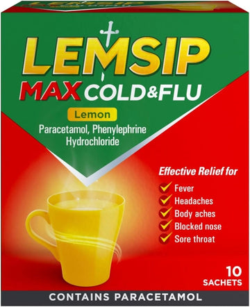 Lemsip Max Cold And Flu, Lemon, 10 Sachets
