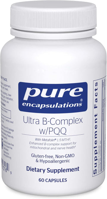 Pure Encapsulations Ultra B-Complex With Pqq | Vitamin B Supplement To Support Nerves, Cells, Methylation, And Mitochondrial Health* | 60 Capsules