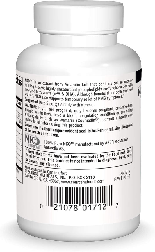 Source Naturals Nko Neptune Krill Oil 500Mg - 30 Softgels