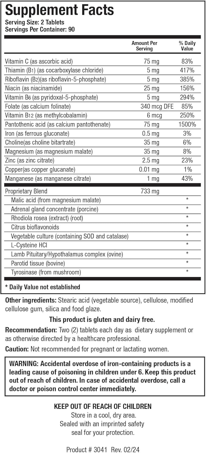 Biotics Research Adb5-Plus Support Healthy Adrenal Gland Function, Support Healthy Cortisol Levels, Positive Response To Stress, Healthy Energy Levels. 90 Tablets