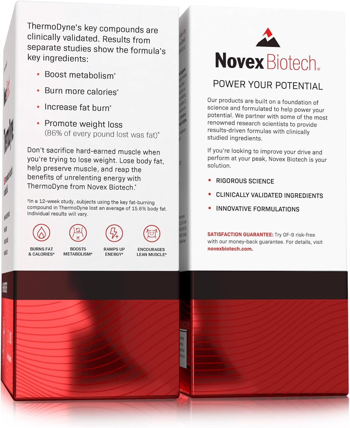 Novex Biotech Thermodyne - Thermogenic Fat Burner – Appetite Suppressant – Metabolism Boost – Burn Calories – Energy Booster – Fat Burning Pills – Promote Lean Muscle Tone - 30-Day Supply : Health & Household