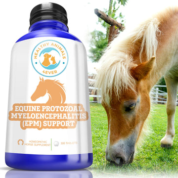 Healthyanimals4Ever Horse All-Natural Equine Protozoal Myeloencephalitis (Epm) Support - Reduces Weakness, Ataxia & Loss Of Coordination - Supplements For Horses - Highly Effective - 300 Tablets Unknown Binding