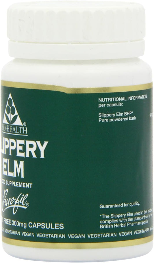 Bio-Health 300Mg Slippery Elm Powdered Bark - Pack Of 60 Capsules