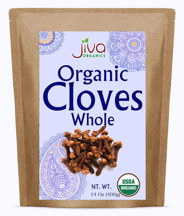 Jiva Organic Cloves Whole 14 Ounce Bulk Bag - Non-Gmo, Keto Friendly, Non Irradiated - Organic Dried Clove Buds Bulk