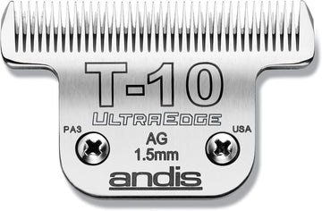 Andis Carbon-Infused Steel Ultraedge Dog Clipper Blade, Size-T-10, 1/6-Inch Cut Length (22305)