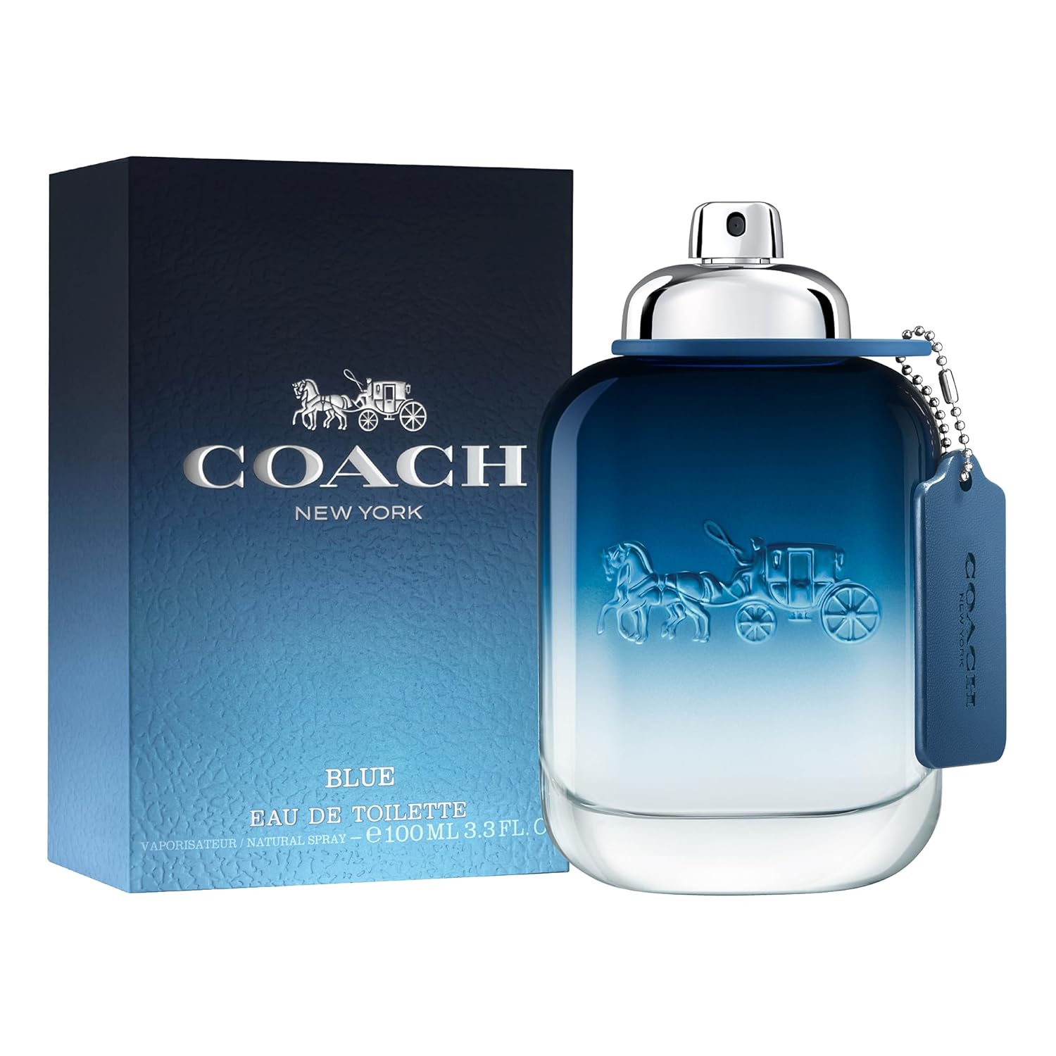 Coach Blue Eau De Toilette Travel Spray - Long Lasting Fragrance With Notes Of Lime Oil, Black Pepper & Amber - Fougere & Aquatic - 0.5 Fl. Oz. : Beauty & Personal Care