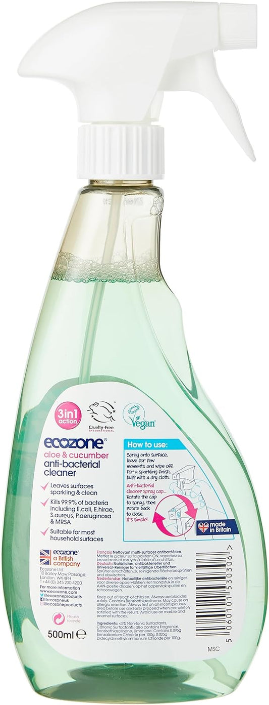 Ecozone Anti-Bacterial Multi-Surface Cleaner 500 Ml